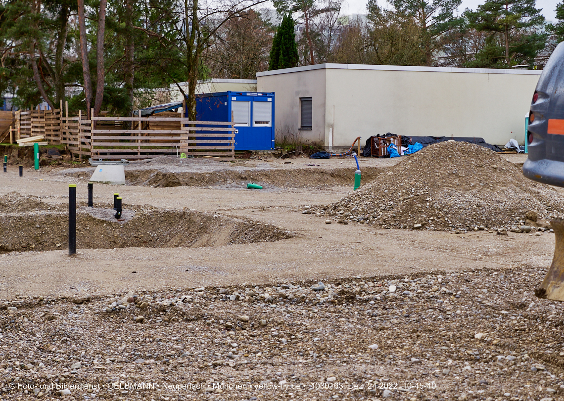 24.12.2022 - Baustelle an der Quiddestraße Haus für Kinder in Neuperlach